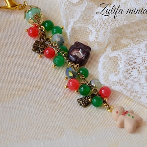 "Silvester Kreuzstich Schere ""Fob"" Geschenk Nähkette ""Silvester"" Schlüssel Anhänger Nähzubehör Quilten Nadelspitze Planer"