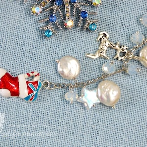 "Scheren Fob ""Schneeflocke"" Nähen Handmade Scissor Key Schlüsselanhänger OOAK Nähzubehör Quilten Nadelspitze Kreuzstich Scissor Fob."