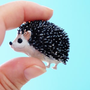 Hedgehog in the Woods Enamel Magnetic Needle Minder  Handmade Sewing Minder OOAK Sewing Accessory Quilting Magnetic Minder Needle Minders