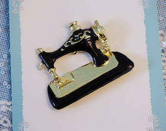 Black Sewing Machine Needle Minder: Handmade Magnetic Quilting Accessory