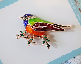 Handmade Multicolored Bird Magnetic Needle Minder Sewing Accessory