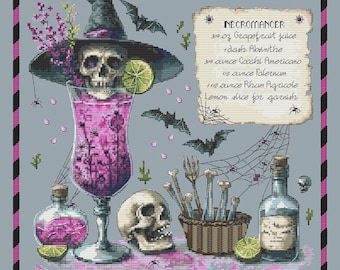 Halloween Kreuzstich Muster PDF Halloween Sampler Halloween digitale Kreuzstich Vorlage Halloween Kreuzstichmuster