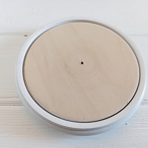 White Wooden Mini Plate Pincushion: Sewing Needle Organizer