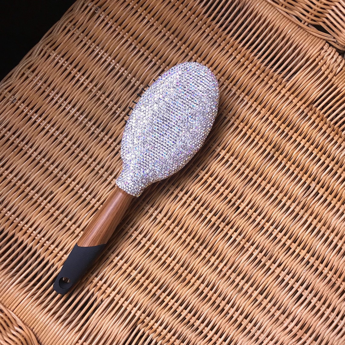 Hand Inlaid Rhinestone Hair Brush Etsy