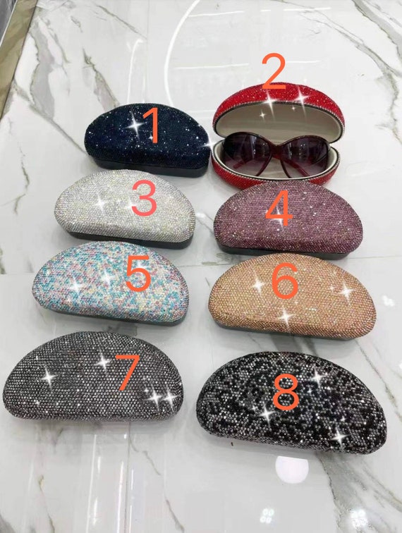 Hand Inlaid Rhinestone Sparkle Sunglasses Case - Etsy display picture 1