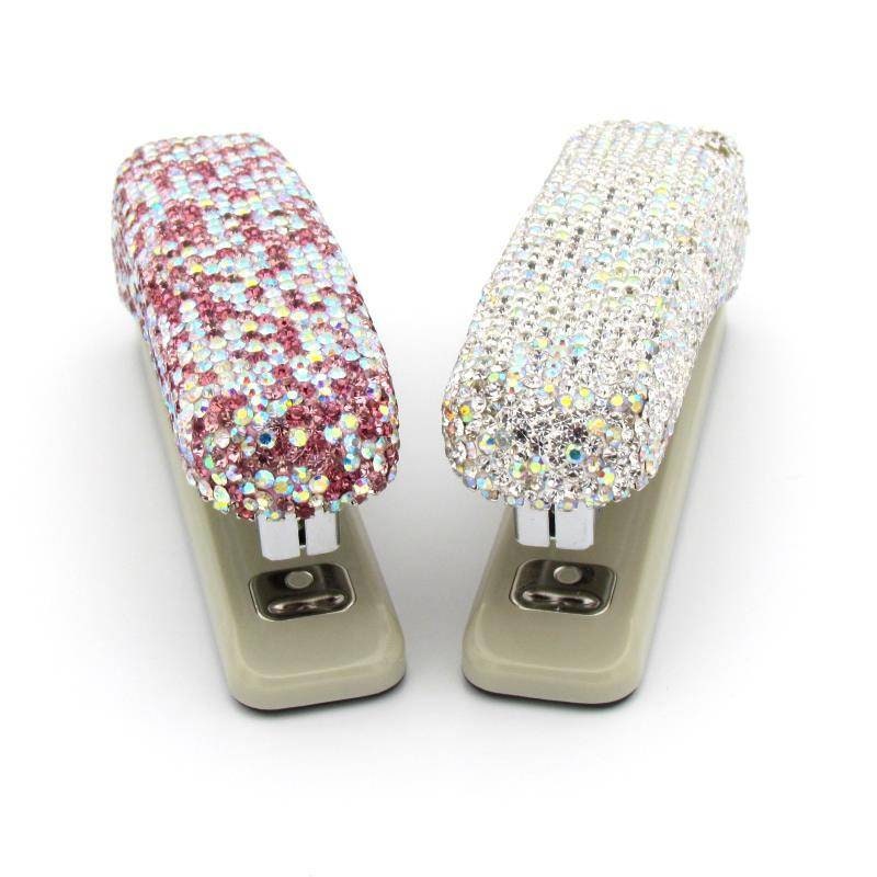 Red Rhinestone Stapler Hand Inlaid Rhinestone Sparkle Functional Stapler - Etsy