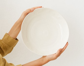 Large Serving Bowl in Milk - white serving bowl - pottery serving bowl - white serving dishes - pottery large bowl - stoneware bowl