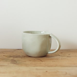 Mug in Seaglass ceramic mug handmade blue mug pottery mug stoneware blue mug tea mug coffee mug green mug image 1