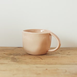 Mug in Sunrise - pink ceramic mug - handmade pink mug - pink pottery mug - stoneware mug - pink mug - tea mug - coffee mug