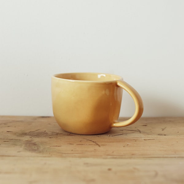 Mug in Dijon - ceramic mug - handmade mug - pottery mug - stoneware mug - yellow mug - tea mug - coffee mug- handmade - mustard mug
