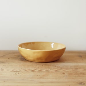 Medium Serving Bowl in Dijon - yellow pottery bowl - serving dish - mustard bowl - pottery serving bowl - stoneware serving bowl