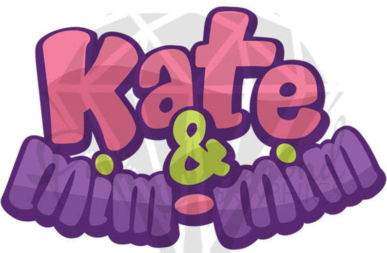 Kate and Mim Mim Logo SVG - Etsy