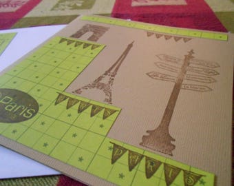 Double card "Souvenir of Paris"