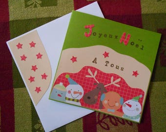 Double card "Merry Christmas" n1