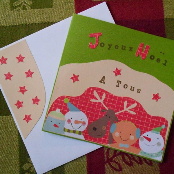 Carte double "Joyeux Noel" n1