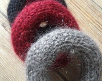 Set of 3 wool bracelets