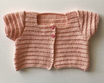 Small hand-knitted summer vest, size 6 months