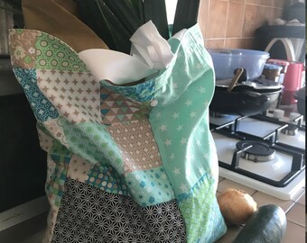 Sac cabas, façon tote bag, pour faire son marché