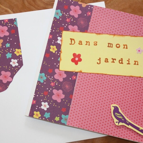 Carte double "Dans mon jardin"