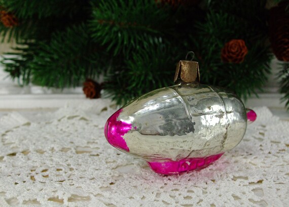 Vintage Soviet Xmas Mercury Glass Tree Decoration Etsy