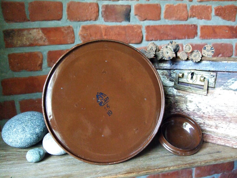 Large Vintage Soviet Enamel Brown Kettle 3L Vintage Style Etsy