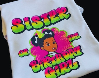 Gracie's Corner Family of the Birthday Girl/Boy Party T-Shirts - Gracie's Corner - Sister Brother Grandma Aunt ECT.  T-Shirt - Sublimation