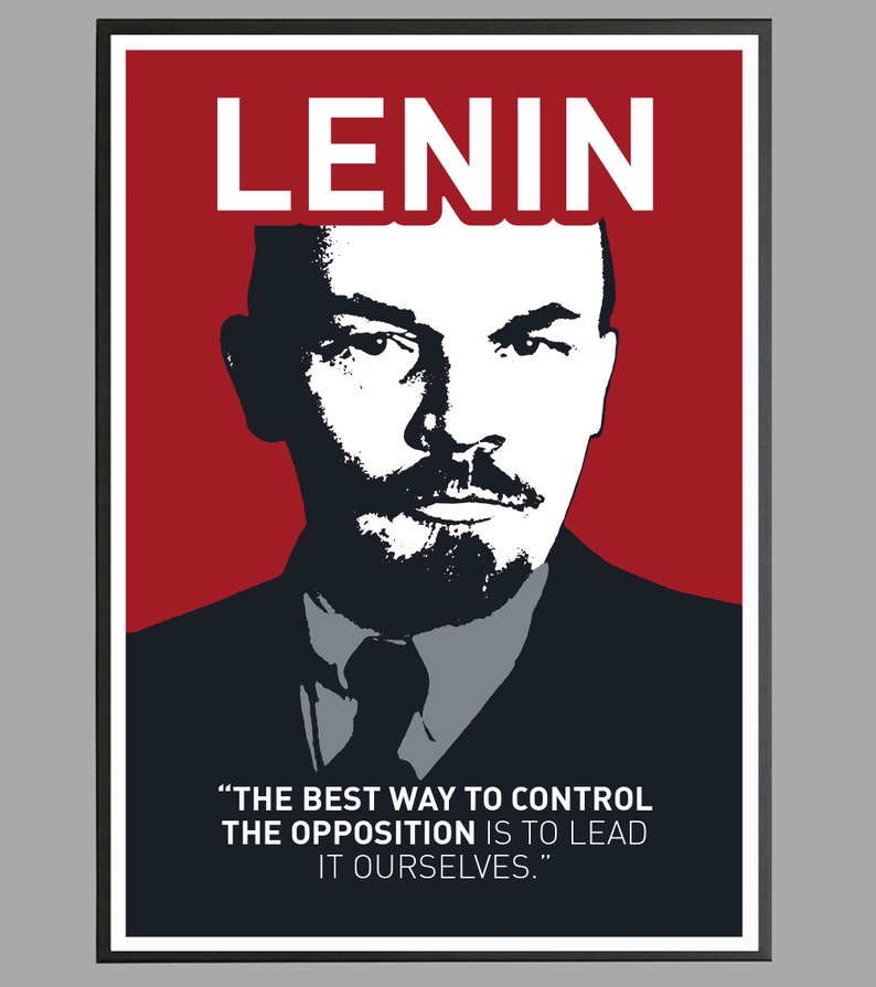 politician Soviet Union communist party Vladimir Lenin Lenin poster birthday gift mancave gift. Russian revolutionary