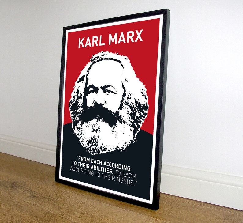 German philosopher mancave gift Friedrich Engels education print socialist politics. Marxism print Karl Marx poster and quote