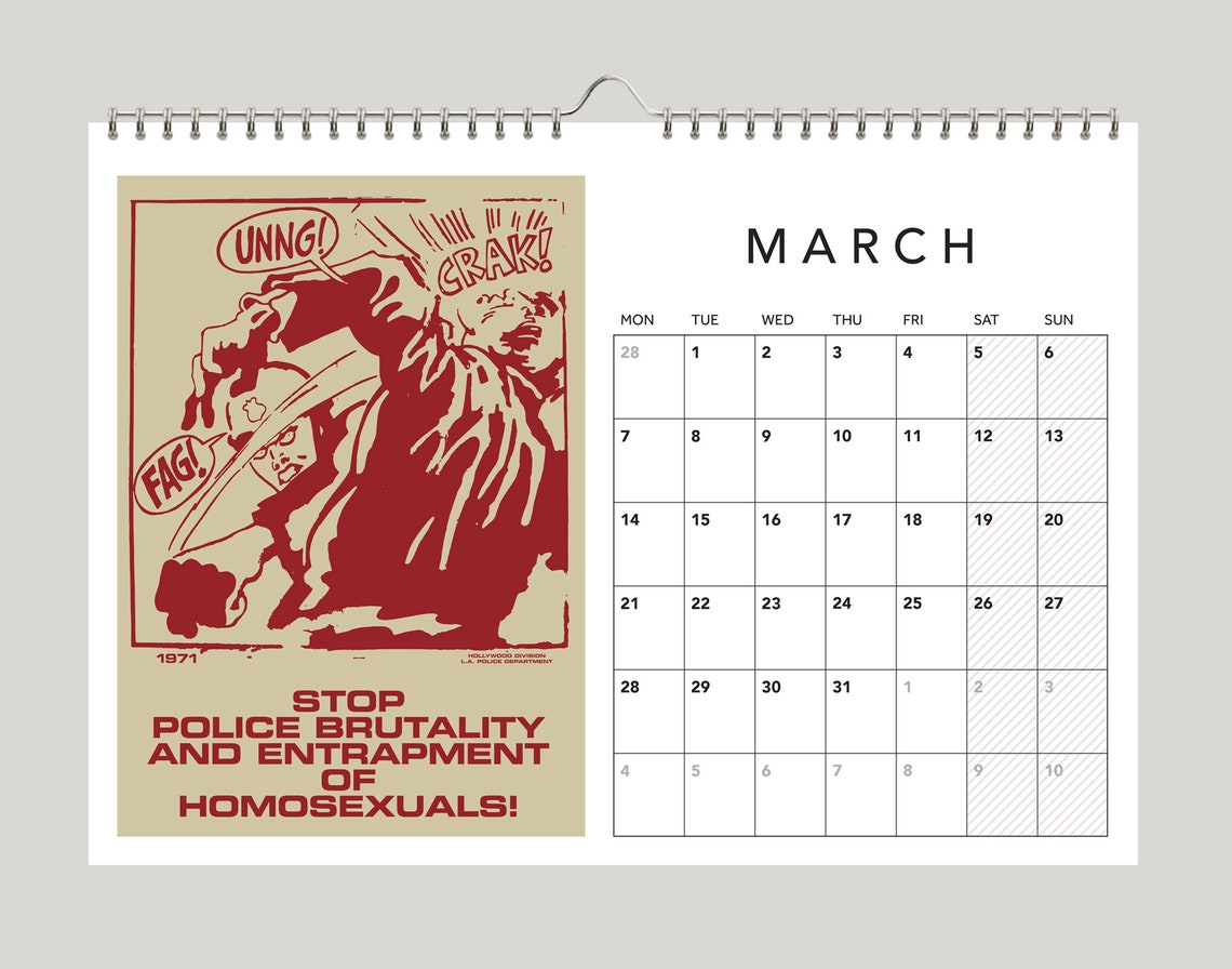 Calendrier gay LTBTQ 2022 calendrier mural A4 fierté LGBTQ | Etsy