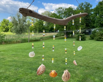 Sea Shell Wind Chime on Driftwood
