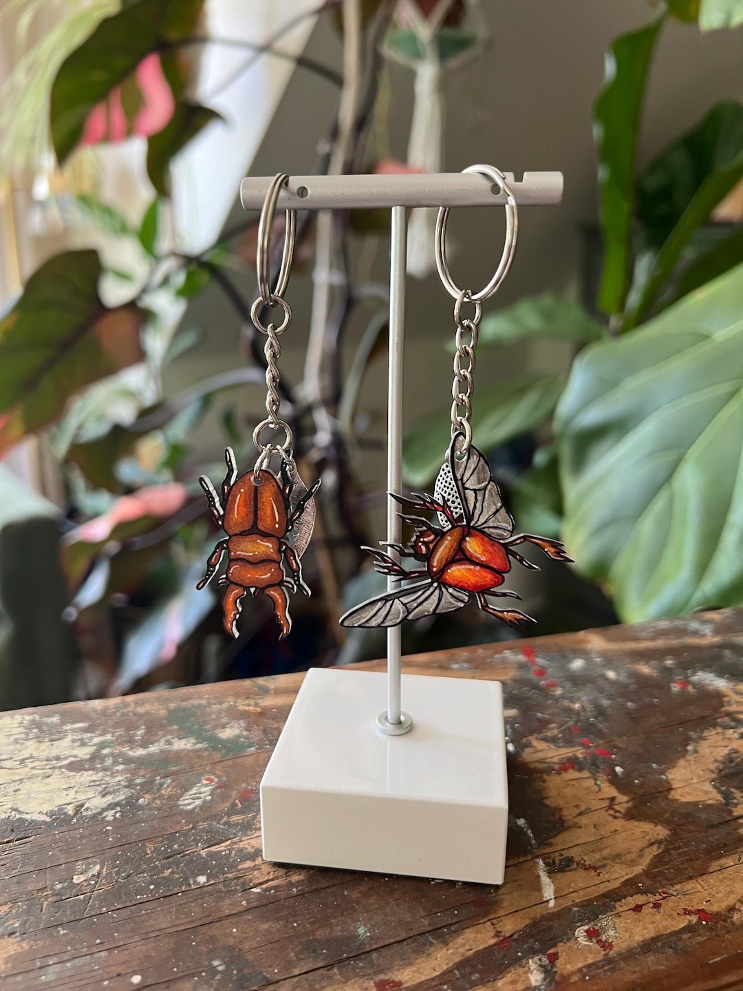 Stag Beetle Keychains - Etsy