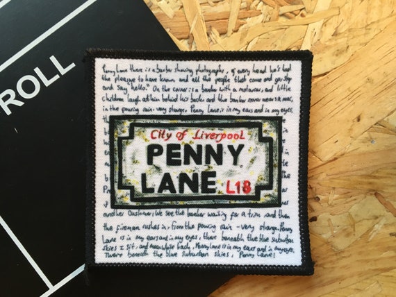 Penny Lane Patch - Beatles Sew On Patch - Beatles Gift - John Lennon - Beatles Clothing