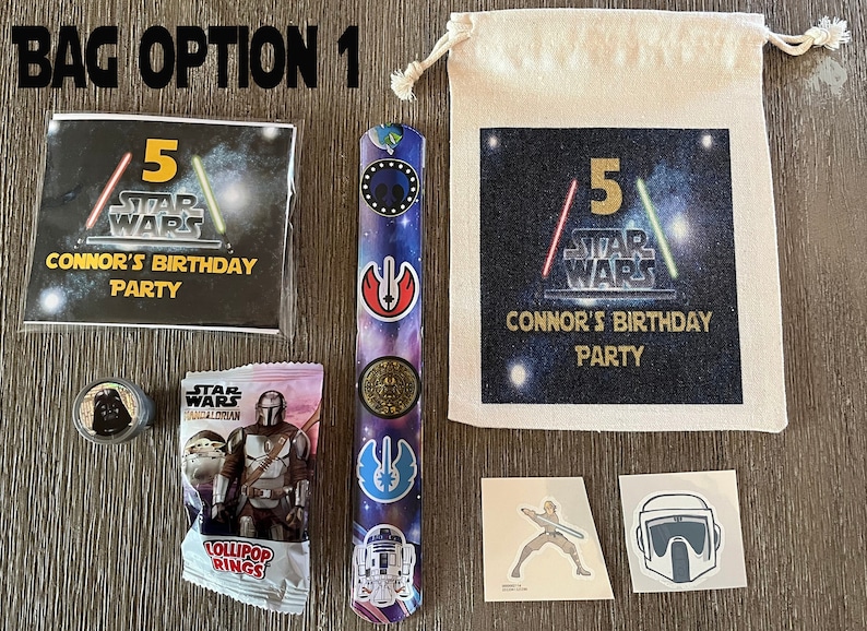 Star Wars Theme Birthday Favors Complete Favor Bags Star Etsy