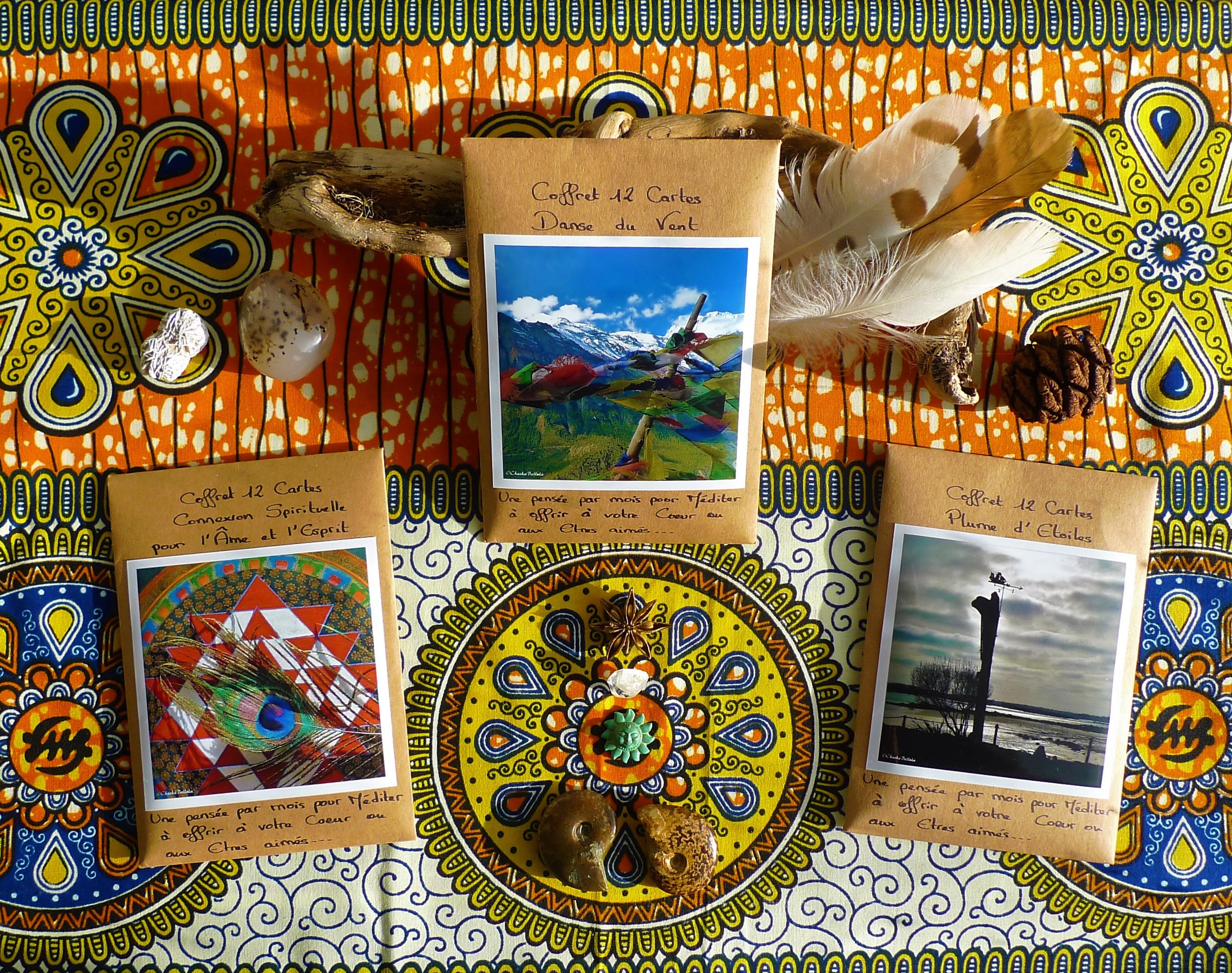 Coffrets 12 Cartes Photos Citations Textes Connexion Spirituelle Énergies Guérison Méditation/2 ou 3