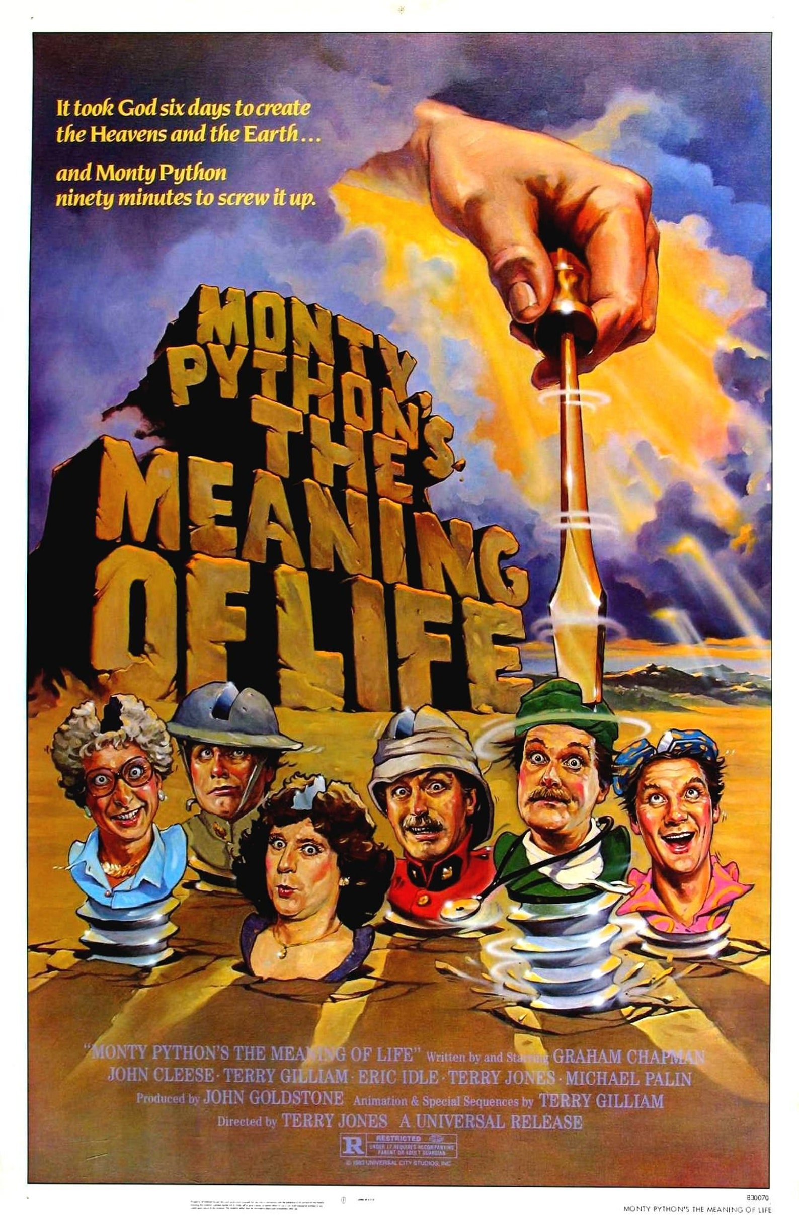 Monty Python's The Meaning of Life 1983 Movie Poster Etsy