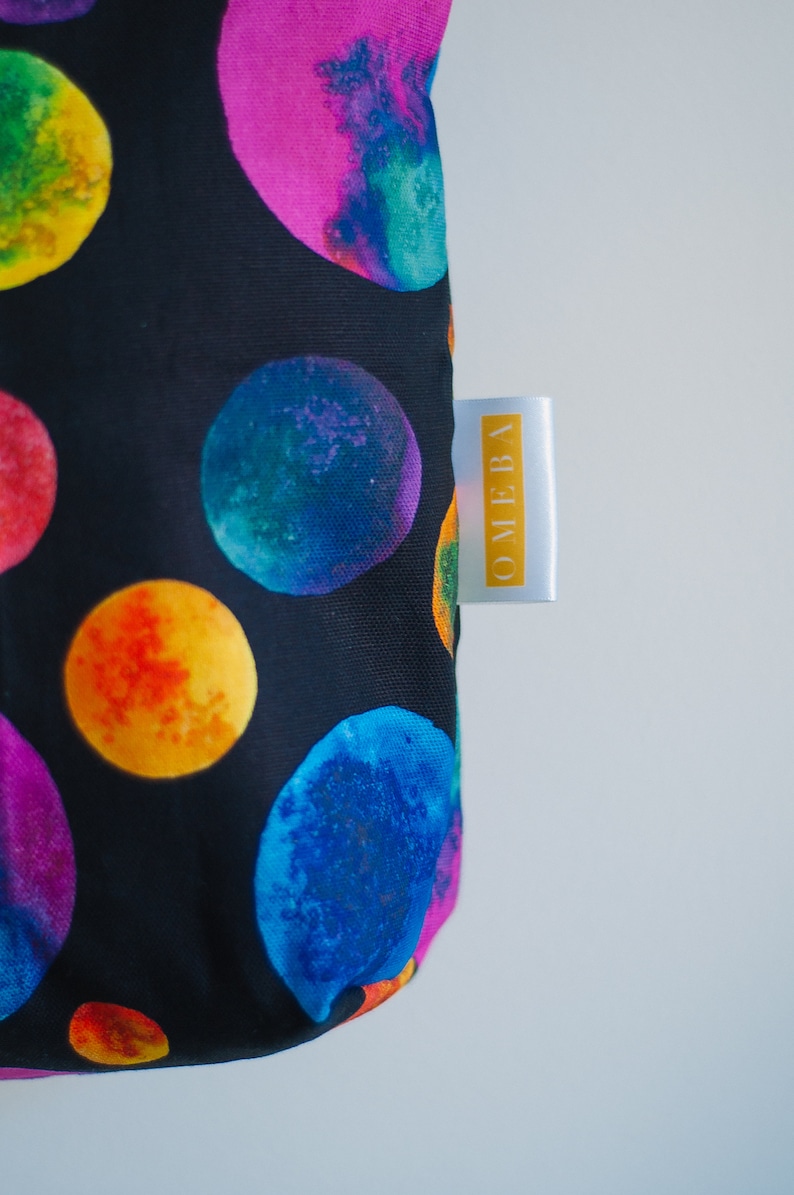 Large Planet Print Bag with zip
