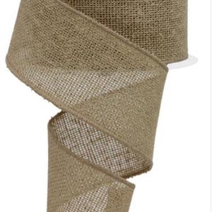 FREE SHIPPING - 10 Yards - 2.5&quot; Wired Faux Burlap Ribbon