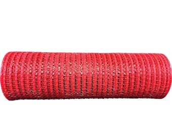 Red Breeze Metallic Mesh- 10”x10 Yards