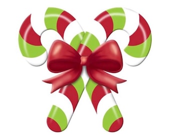 13”x12” Metal Embossed Candy Cane Wreath Sign