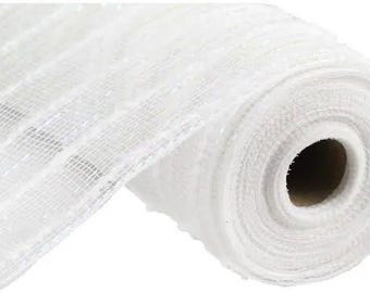 White Snowdrift Mesh- 10.5”x10 Yards
