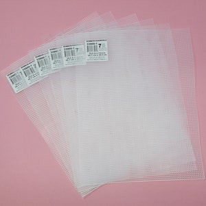 6 Sheets of 7 Count Clear Plastic Canvas - 10.5" x 13.5"