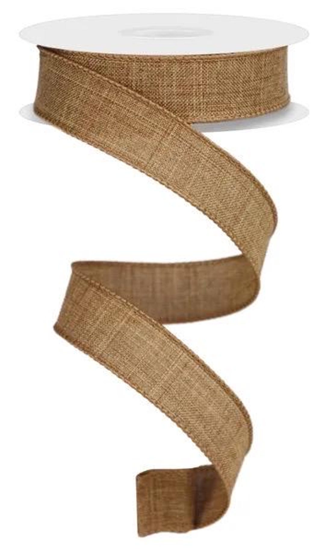 Wired Tan Royal Burlap Ribbon-7/8”x10 Yards - Etsy