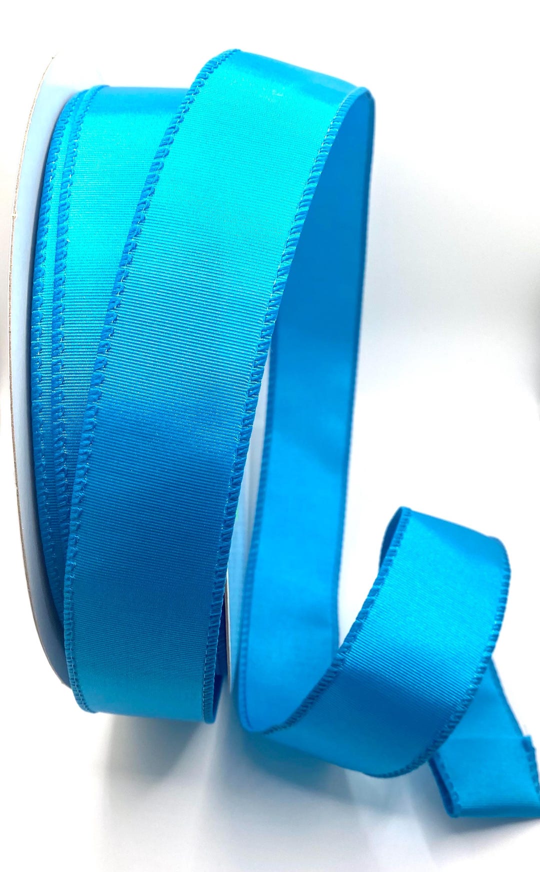 Turquoise Ribbed Ribbon 50 Yards - 1.5