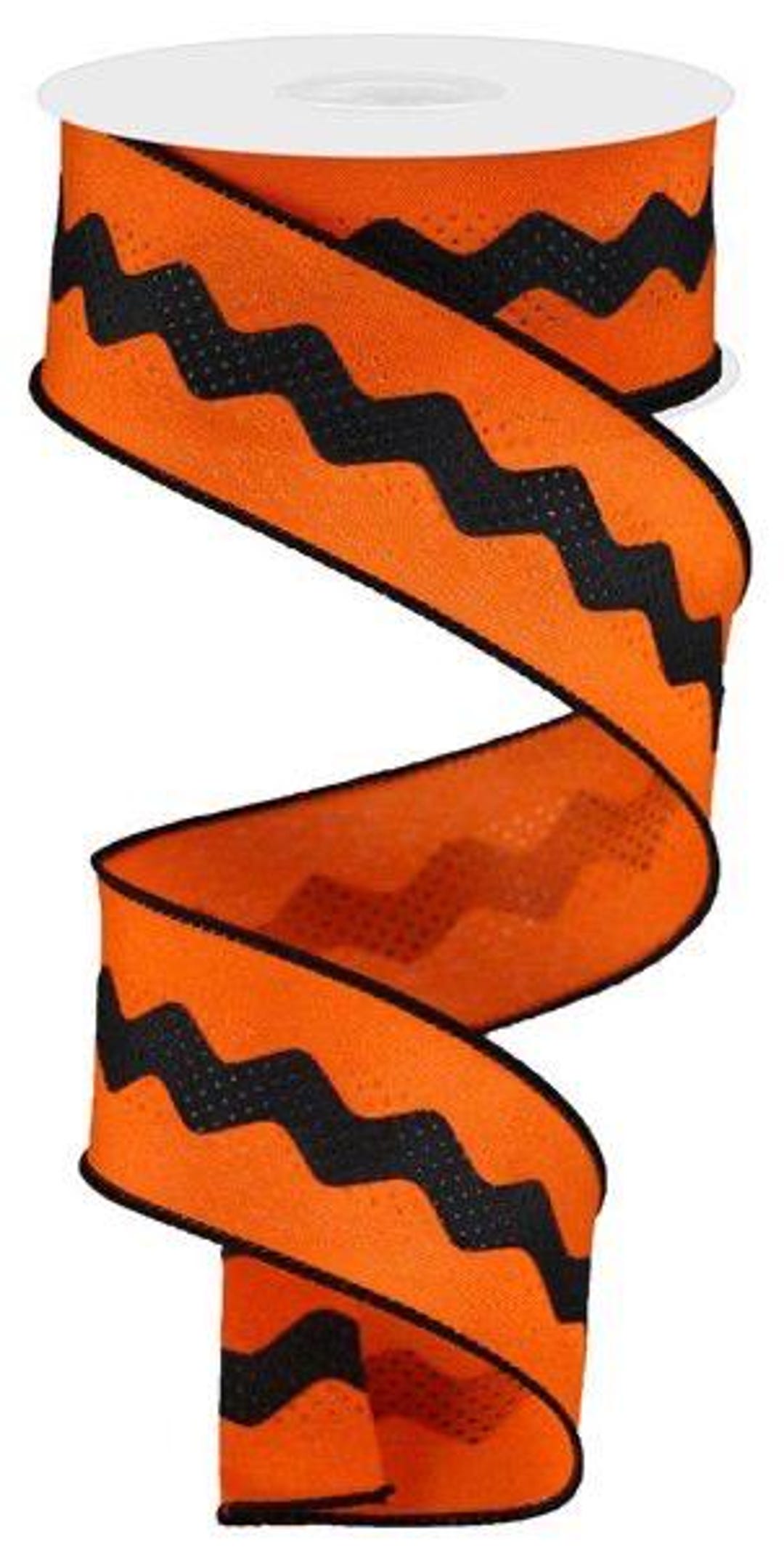 Ric Rac Ribbon Svg Wired Orange and Black Ric Rac Ribbon- Sports Ribbon-1.5”x10 Yards - Etsy