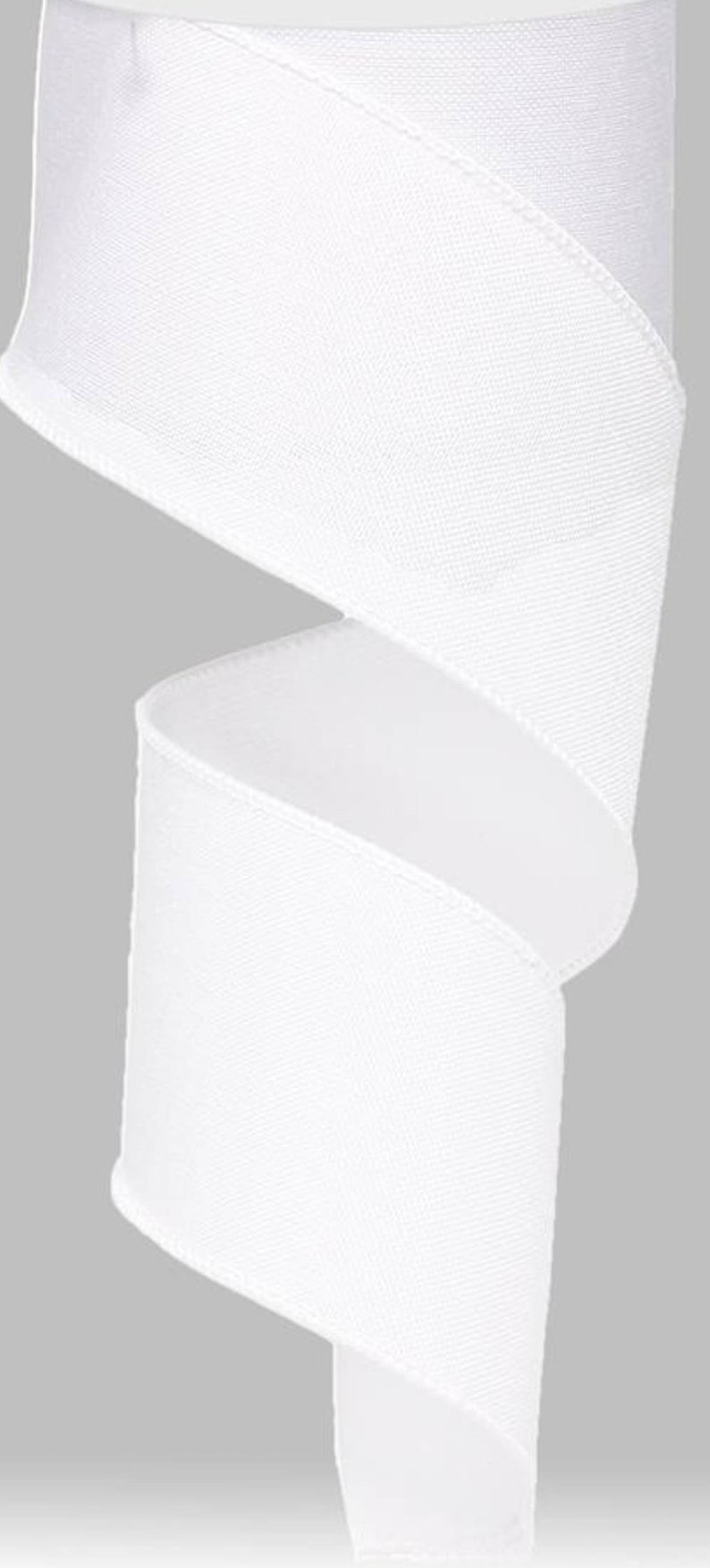 Quality Ribbon Everyday Ribbon 10 Yards 2.5 Wired White Linen Ribbon FREE SHIPPING
