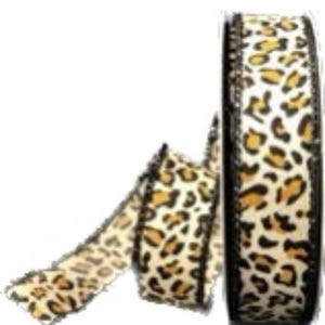 Cheetah Print Ribbon - Leopard Print Ribbon - Animal Print Ribbon- 7/8”x10 Yards