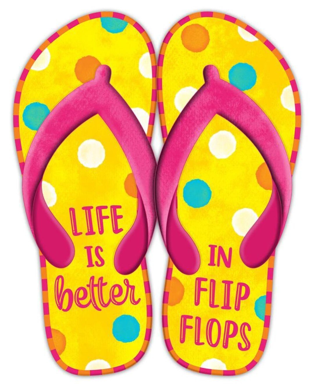 12.75"x10" Embossed Metal Life is Better in Flip Flops Summer Wreath ...