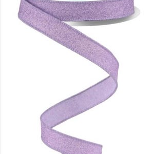 FREE SHIPPING - 10 Yards - 5/8&quot; Wired Lavender Glitter on Royal Ribbon