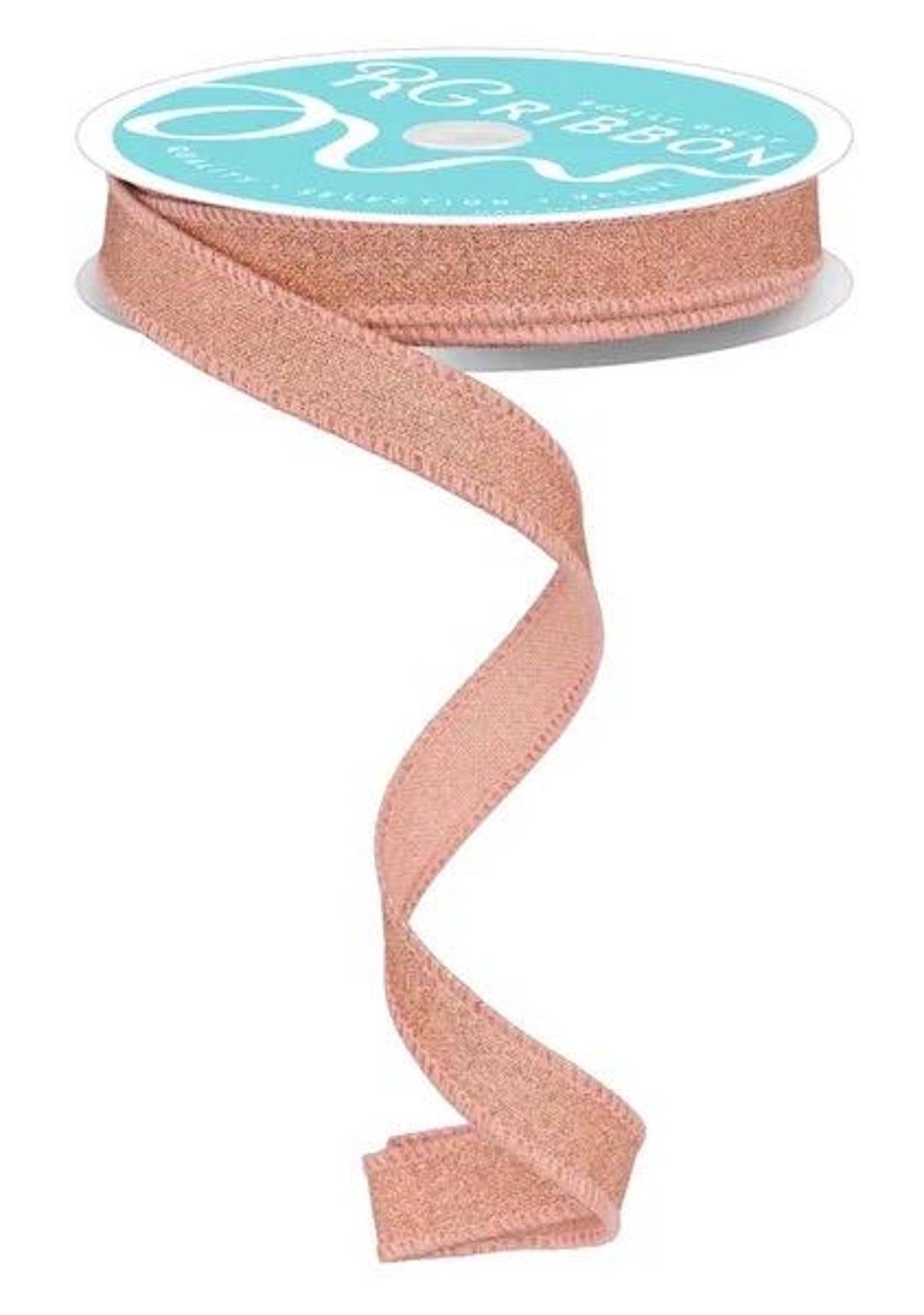 Wired Rose Gold Glitter on Royal Ribbon- 5/8”x 10 Yards - Etsy