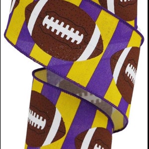 FREE SHIPPING- 2.5" Wired Purple and Gold Viking Inspired Ribbon - LSU Inspired Ribbon - East Carolina Inspired Ribbon - 10 Yards